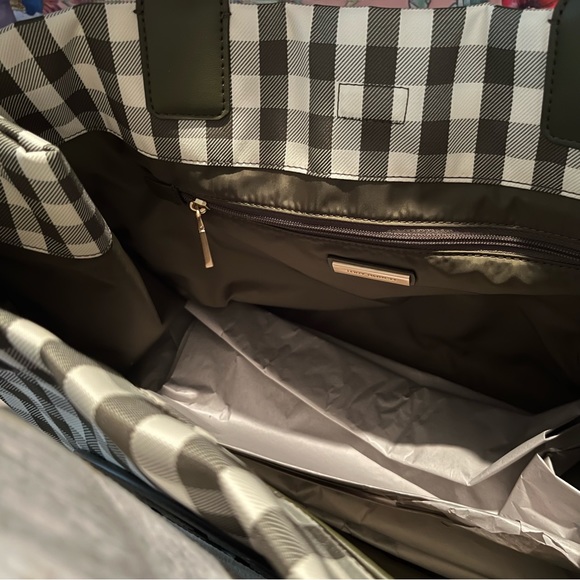 Tory Burch Ella Gingham Tote Bag 🌿🤍 - Picture 13 of 16